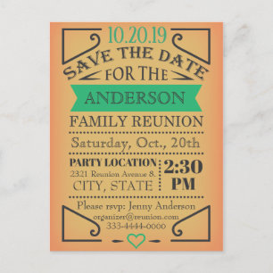 Reunion design, vintage poster style. postcard