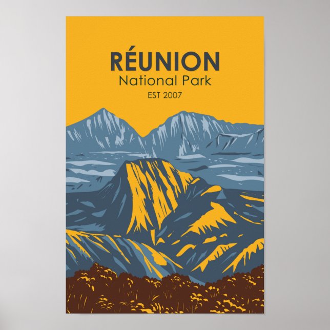 Reunion National Park Vintage  Poster (Front)