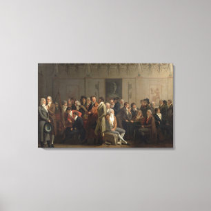 Reunion of Artists in the Studio of Isabey, 1798 Canvas Print