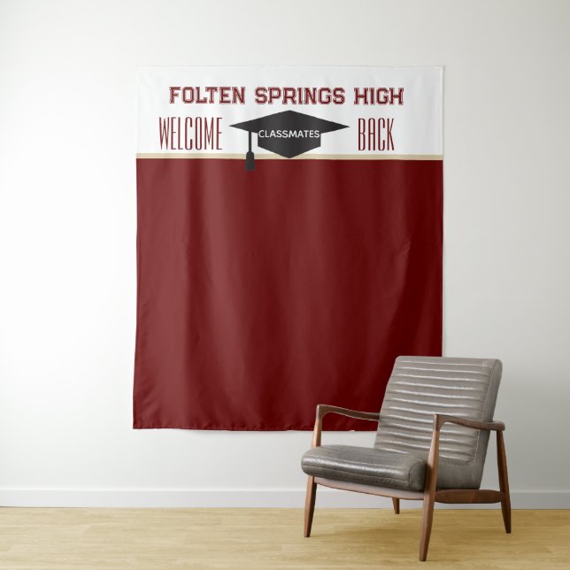 Reunion Pics!! Class Reunion Photo backdrop Tapestry (In Situ)