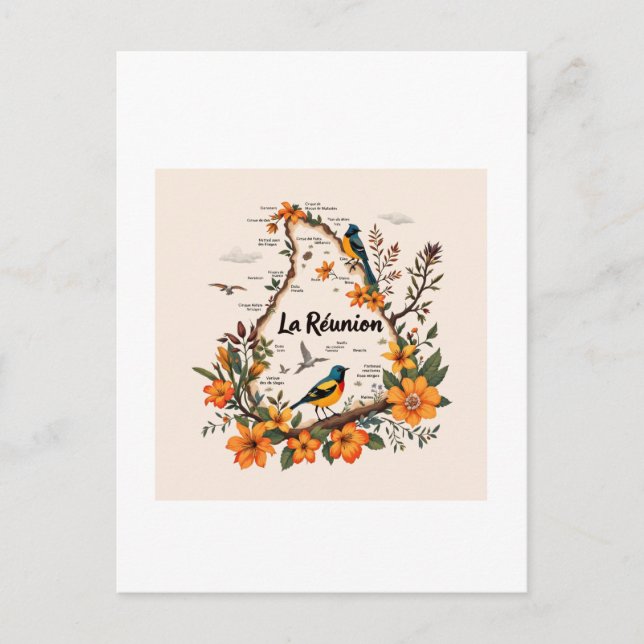 Reunion Postcard Flowers | Reunion Island Postcard (Front)