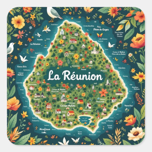 REUNION SQUARE STICKER (Front)