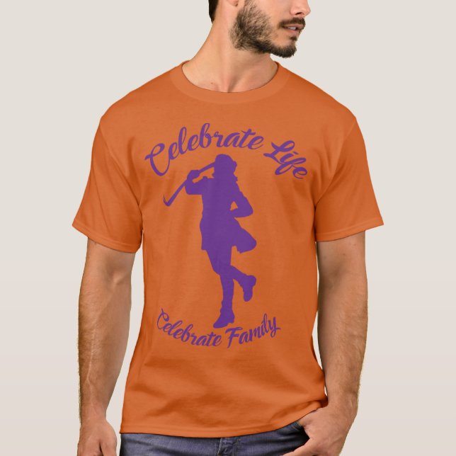 Reunion T-Shirt Orange w/ Purple Silhouette (Front)