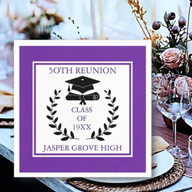 Reunion Time Fun! Custom Class reunion Napkin (Creator Uploaded)