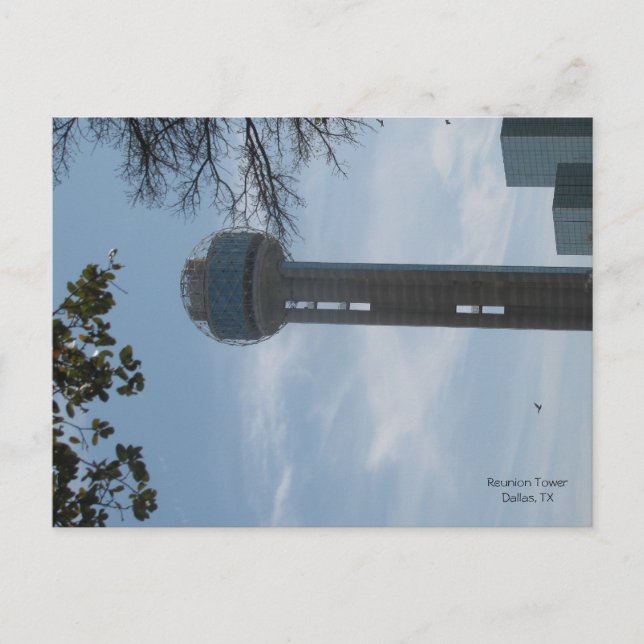 Reunion Tower Dallas, TX Postcard (Front)