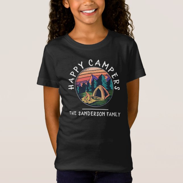 Reunion Vacation Name Tent Family Camping Trip T-Shirt (Front)