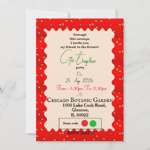 Reunion with strawberry invitation