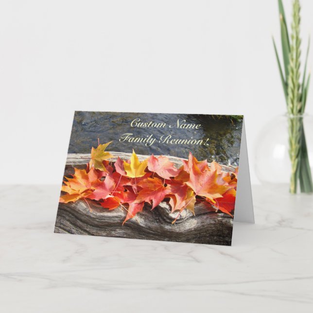 Reunions Cards Custom Family Reunions Tree Leaves (Front)