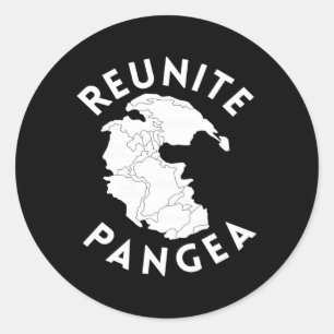 Reunite Pangea Geology Classic Round Sticker