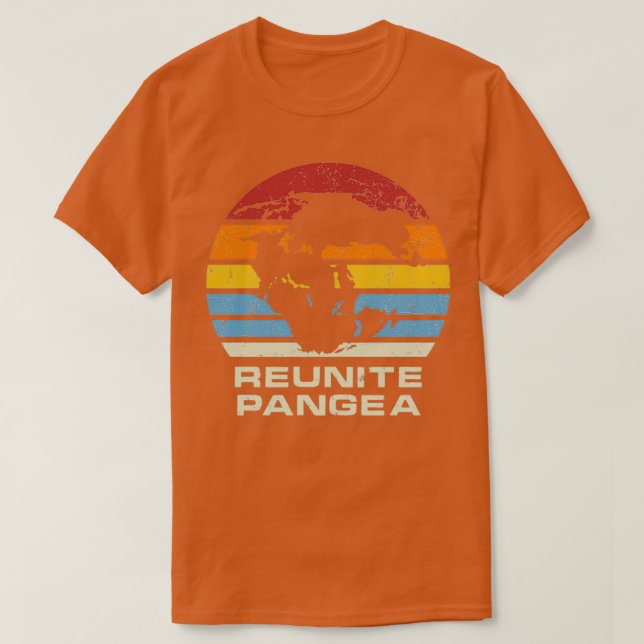 Reunite Pangea retro sunrise style T-Shirt (Design Front)