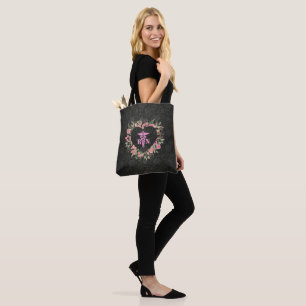 Reusable floral heart shopping bag for nurse