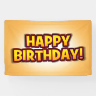 Reusable Happy Birthday Party Banner