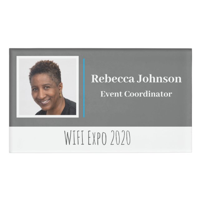 Reusable Magnetic Custom Event Name Tag (Front)