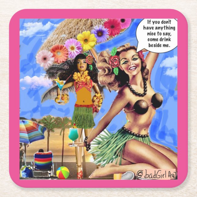 reusable paper coasters- square paper coaster (Front)