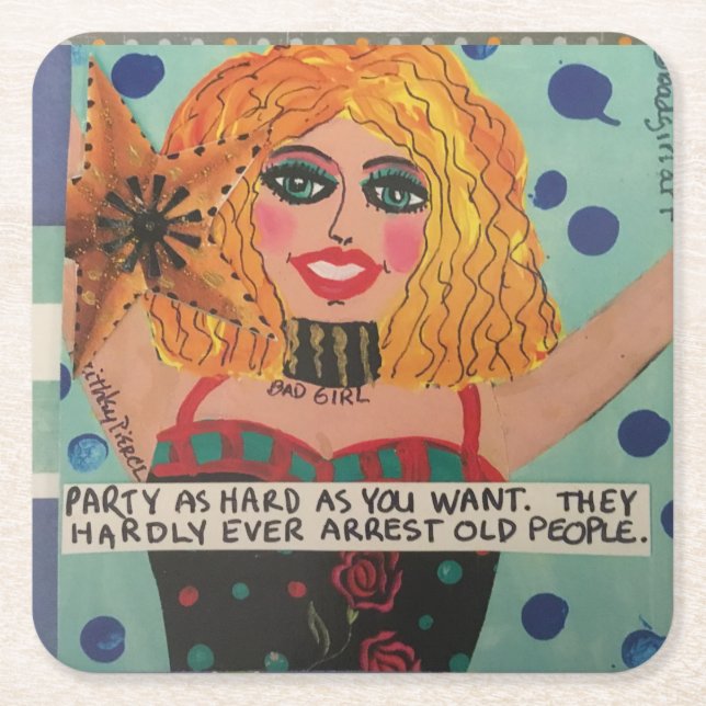 reusable paper coasters- square paper coaster (Front)