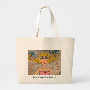 Reusable Yoga Diva tote bag