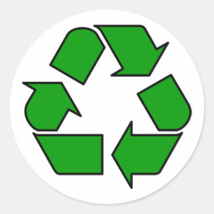Reuse & Recycle Classic Round Sticker