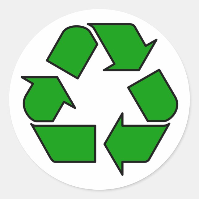 Reuse & Recycle Classic Round Sticker (Front)