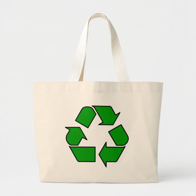 Reuse & Recycle Large Tote Bag (Front)