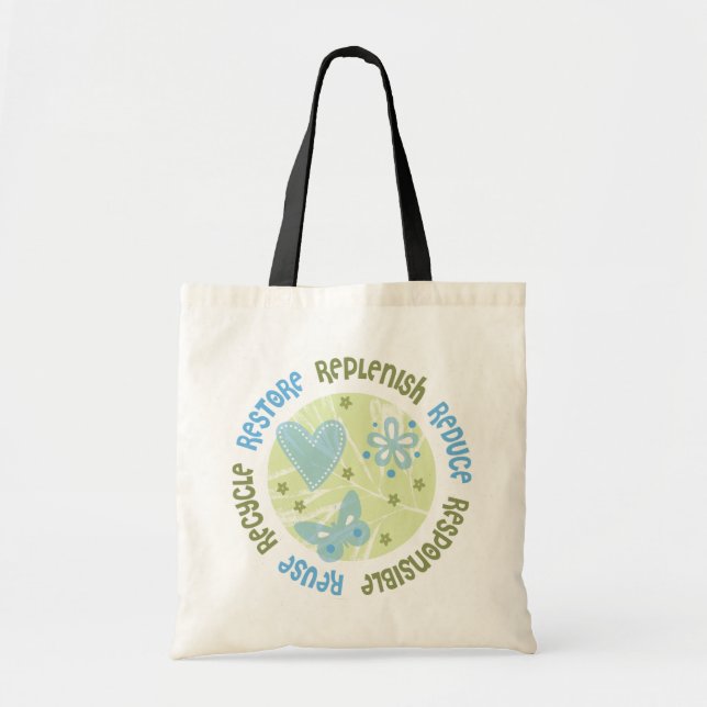 Reuse Recycle Responsible Tote Bag (Front)