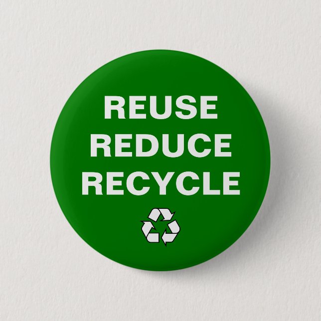 Reuse Reduce Recycle - Earth Day Badge (Front)
