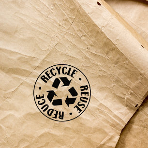 Reuse, Reduce, Recycle, Rubber Stamp