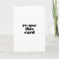 Reuse This Ultra-Minimalist White Generic Greeting