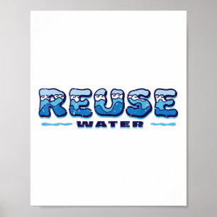 Reuse Water, Environmentalism, Environmental Prote Poster