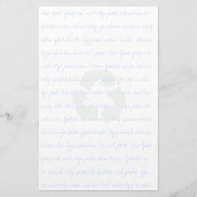 Reused Recycled stationery (Front)