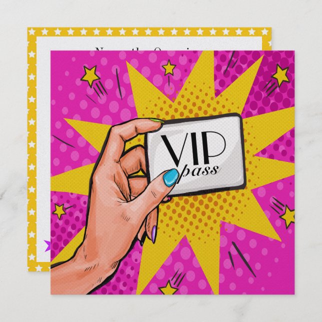 Rev 1 Pop Art VIP Invitation (Front/Back)