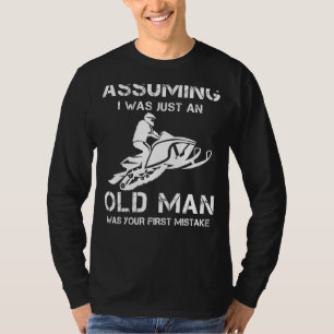 Rev Up Chuckles: Snowmobiling Tee that Races Past