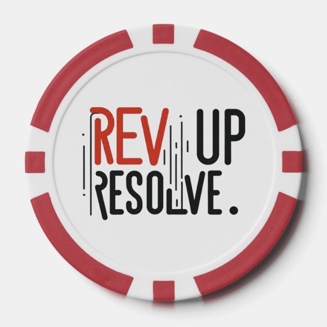 Rev Up Resolve Poker Chips (Front)