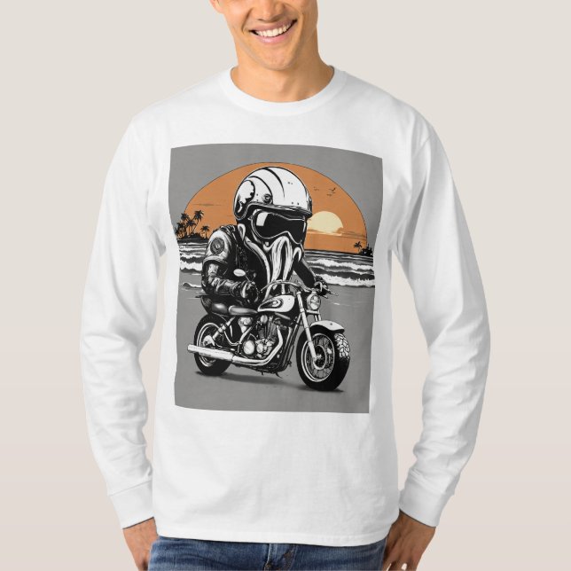 Rev Up Your Style: Motorcycle-Inspired T-Shirt Des (Front)