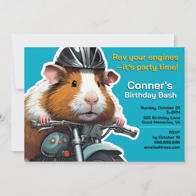 Rev your engines—it’s party time! invitation (Front)