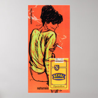 REVAL Naturrein Cigarettes  Gerd Grimm German Ad Poster