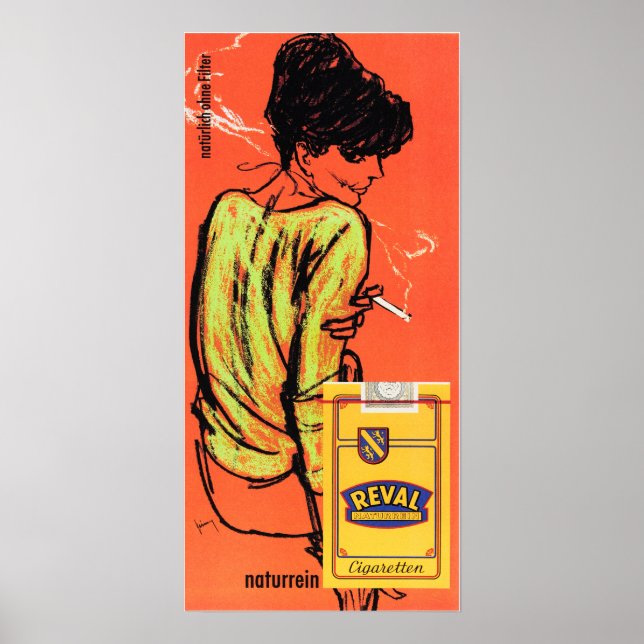 REVAL Naturrein Cigarettes  Gerd Grimm German Ad Poster (Front)
