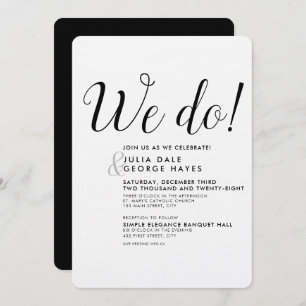 Revallyna Script Simple WE DO Minimalist Wedding I Invitation