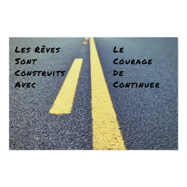 "Rêve" affiche citation positive Poster (Front)