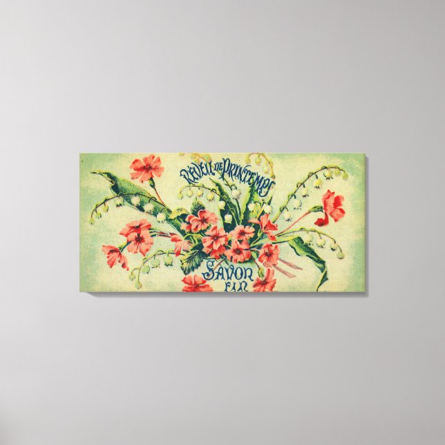 Reveil De Printemps Soap LabelParis, France Canvas Print (Front)