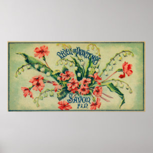 Reveil De Printemps Soap LabelParis, France Poster