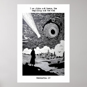 Revelation 1 8 Art Print Alpha and Omega Scripture