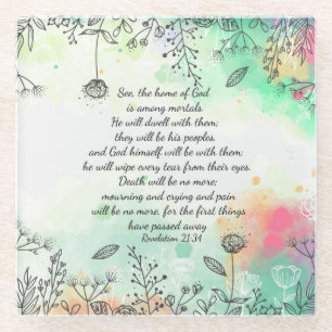 Revelation 21:34 glass coaster
