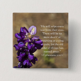 Revelation 21:4 15 cm square badge
