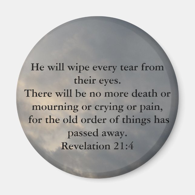 Revelation 21:4 magnet (Front)
