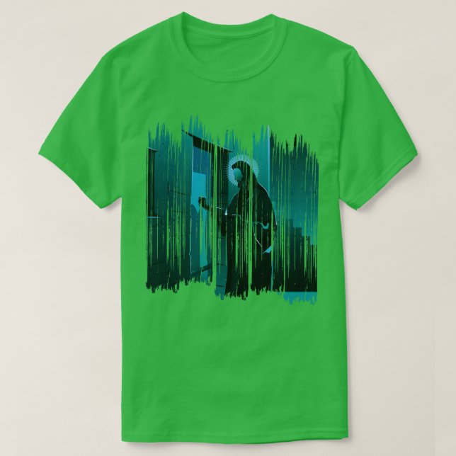 Revelation 320 Jesus Knocking At The Door T-Shirt (Design Front)