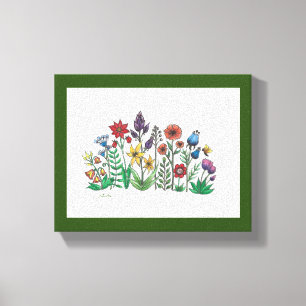 Revelation of Bold Flowers Stretched Canvas Print