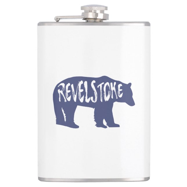 Revelstoke Bear Hip Flask (Front)