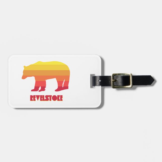 Revelstoke Bear Luggage Tag (Front Horizontal)