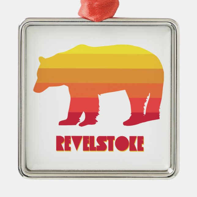 Revelstoke Bear Metal Tree Decoration (Front)