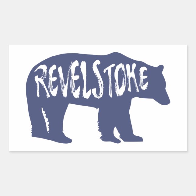 Revelstoke Bear Rectangular Sticker (Front)
